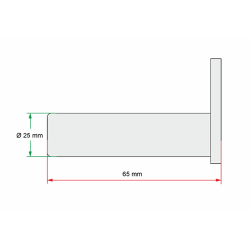 3008010LG Svornjak s podmazivanjem 25x65 mm MBB Palfinger